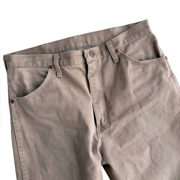 VTG 80s/90s Khaki Wrangler Pro Rodeo Jeans Made in USA 34x34 - Picture 4 of 11